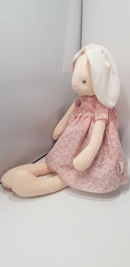 Kaloo Bunny Teddy in Pink & White Dress  KP-05540 - VGC