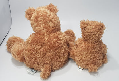 x2 Jellycats Paw Paw Golden Bears with floppy legs - Retired - J233 & J160 - VGC