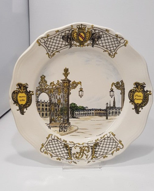 Vintage/Rare. K&G Luneville France Collectors Plate. Nancy 1750/Place Stanislas. VGC