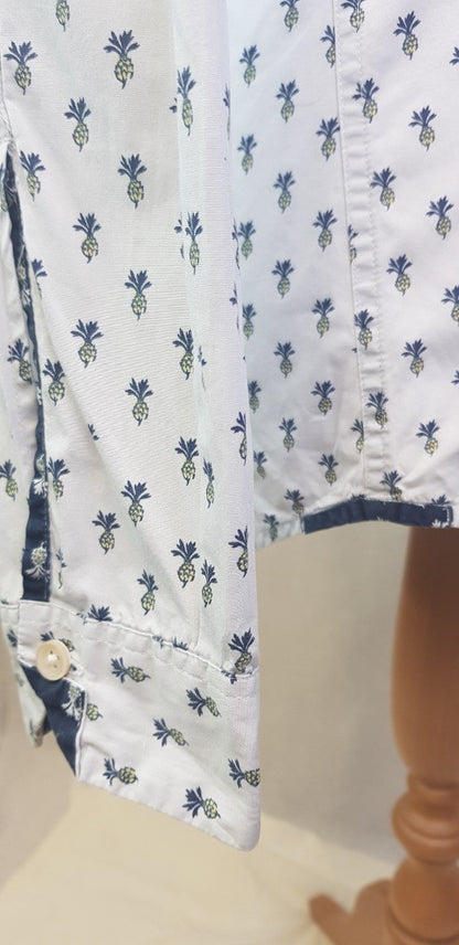 Paul Smith - White Shirt with Pineapples Size M - VGC