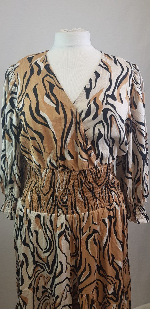River Island Summer Ethnic Artizan Print Maxi Dress Size 16/42 BNWT