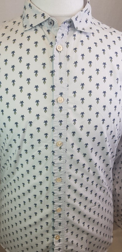 Paul Smith - White Shirt with Pineapples Size M - VGC