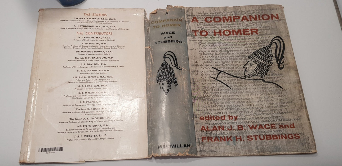 A Companion To Homer - Edited by Alan JB Wace & Frank Stubbings VGC