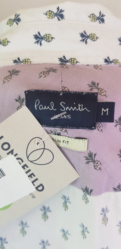 Paul Smith - White Shirt with Pineapples Size M - VGC