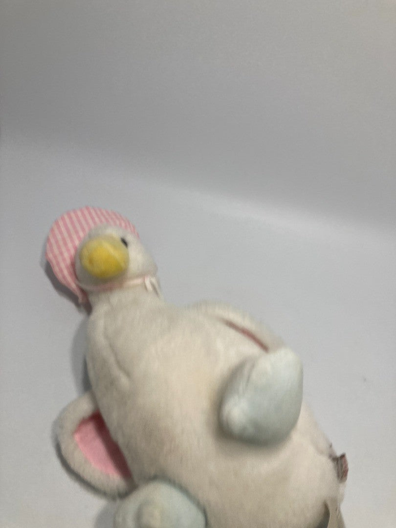 GUND Duck Soft Toy, Vintage 1990 Music Box Wind Up Baby Plushie