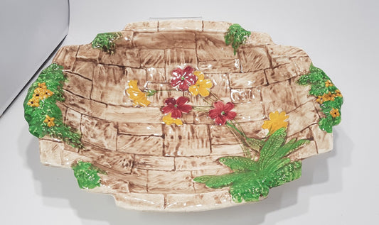 Antique/1930s. The Wishing Well Dish by Lauren Falcon Hand Painted VGC