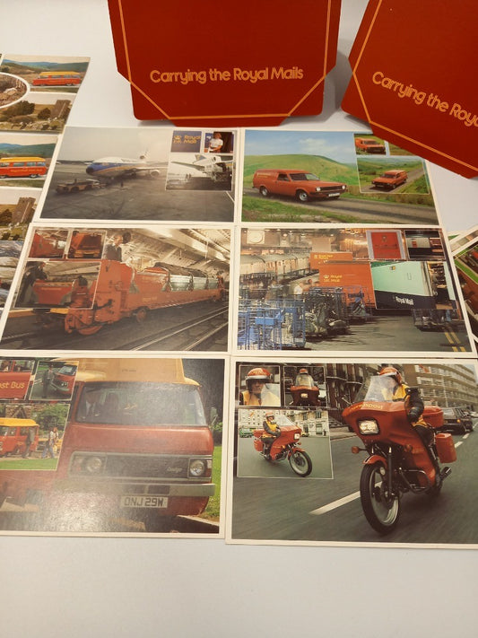 Set of 16x Royal Mail Transportation Postcards - 'Carrying the Royal Mails' 1981