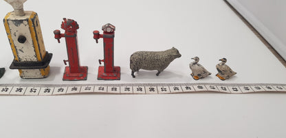x13 Vintage Metal/Lead Farm animals & characters. An assorted collection from Wild West