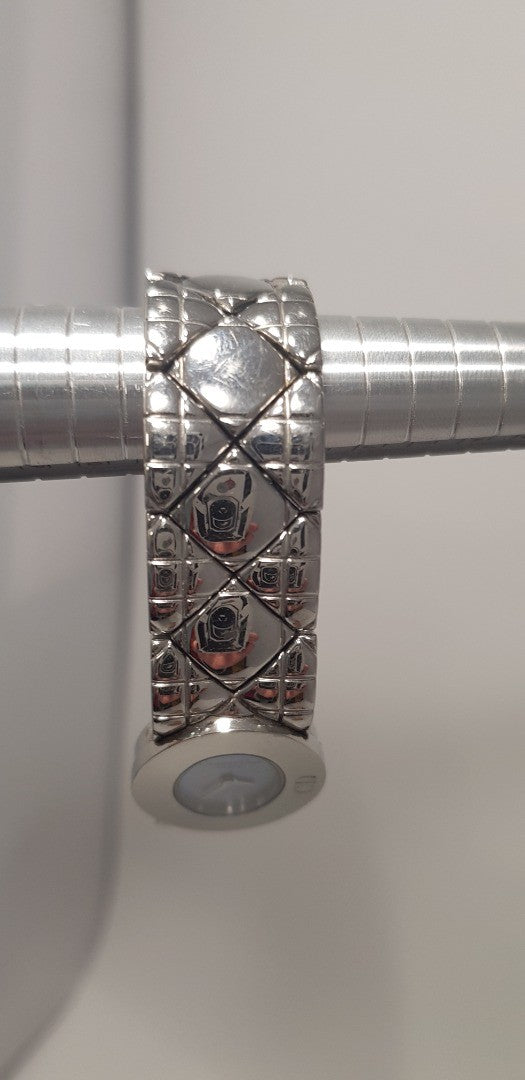 Christian Dior/Lady Dior Stainless Steel Bracelet Watch. Mother of Pearl Face VGC