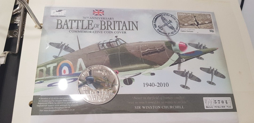 Battle of Britain 70th Anniversary Coins & Stamps - x2 Sets with Certificates