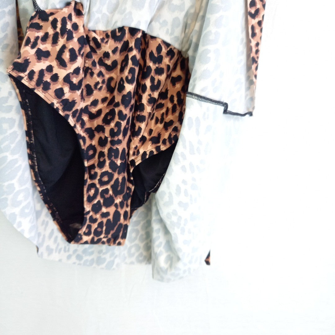 Next  Animal Print Swimming Costume w Skirt - UK Size 12 - BNWT