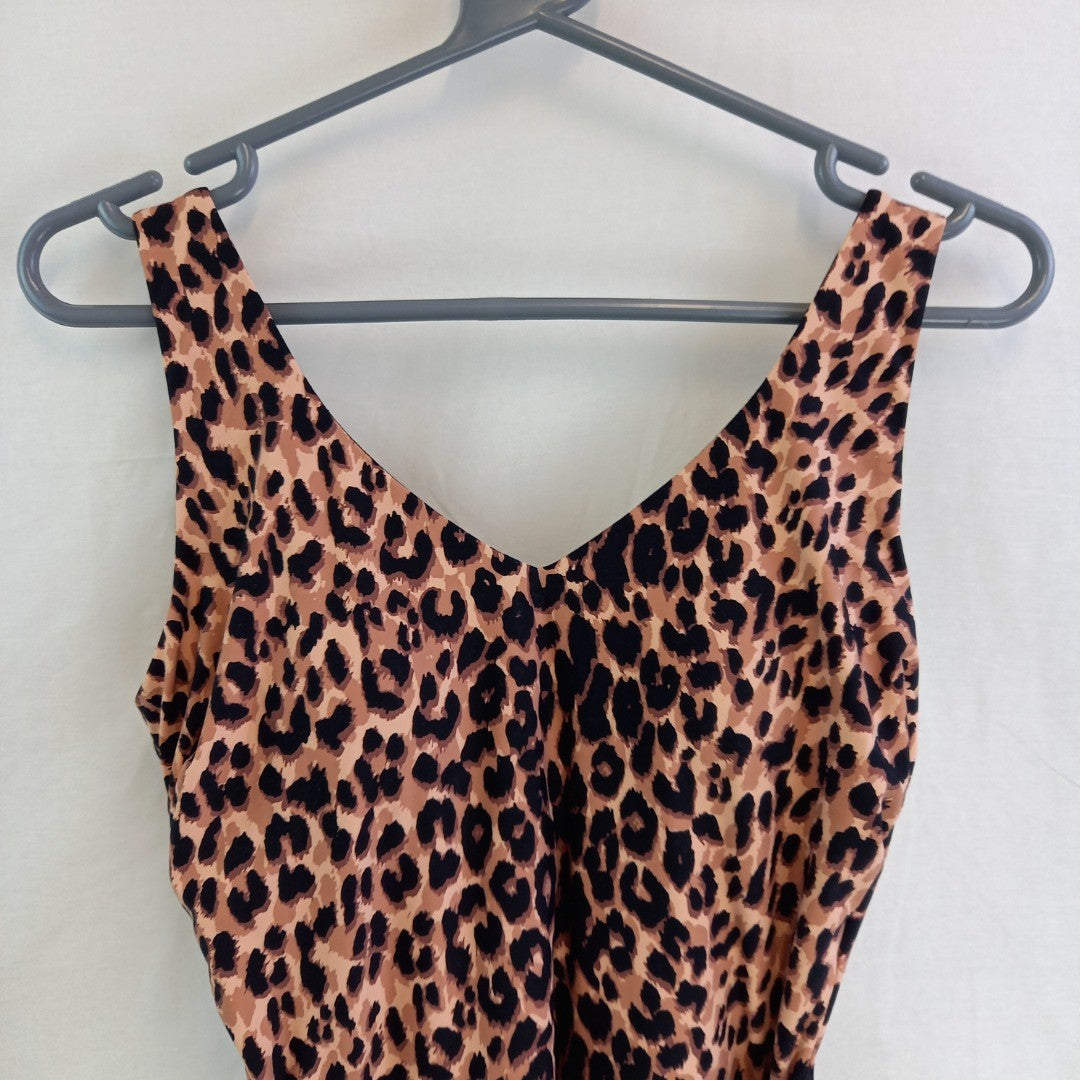 Next  Animal Print Swimming Costume w Skirt - UK Size 12 - BNWT