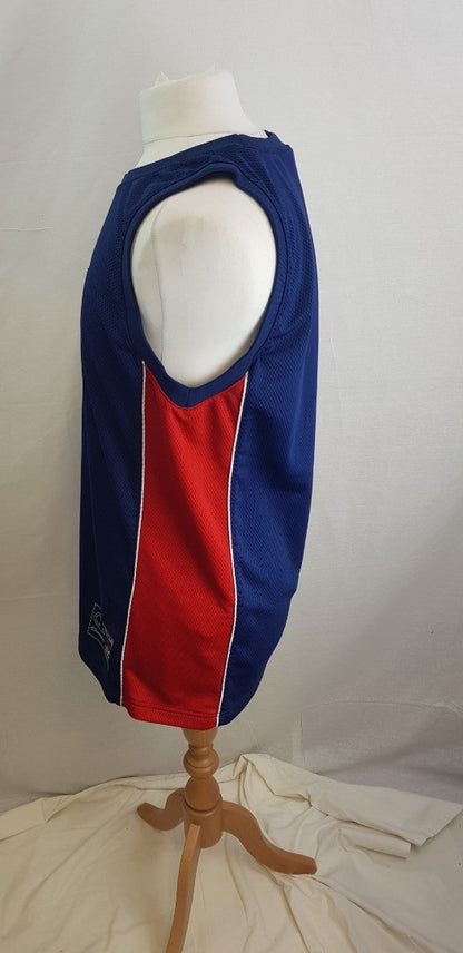 Champion Authentic Athletic Apparel Navy & Red Singlet Size L VGC