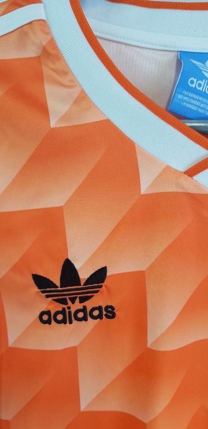 Adidas KNVB Football Top in Orange Size S VGC
