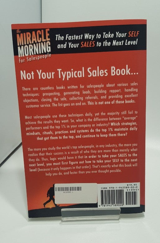 The Miracle Morning for Salespeople By Hal Elrod & Ryan Snow. VGC