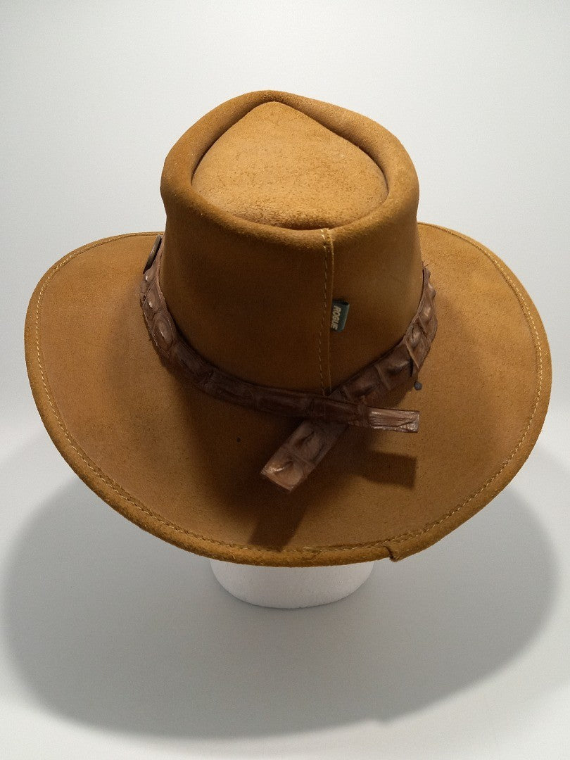 The Original Rogue Handcrafted Suede Leather Bush Hat - Size S