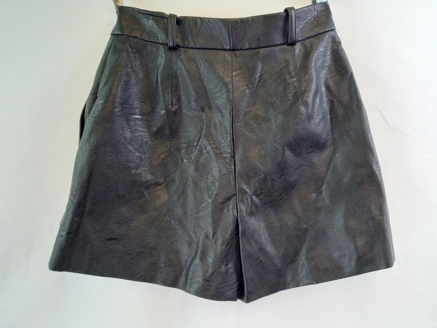 Stella McCartney Skin Free Skin Vegan Leather Black Shorts - Size 38 / UK 10