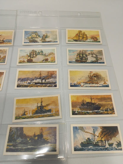 Mills Filtertips Vintage 'Naval Battles' Cigarette Cards Full Set of 25 1959