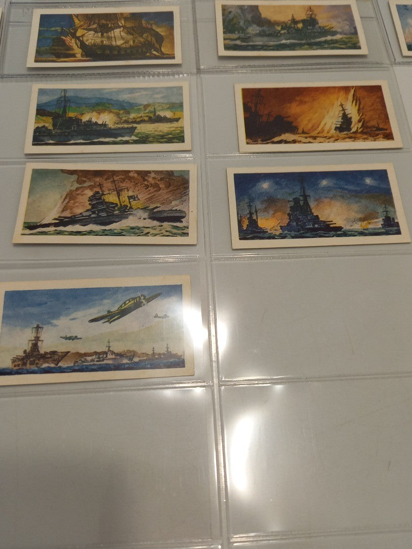 Mills Filtertips Vintage 'Naval Battles' Cigarette Cards Full Set of 25 1959