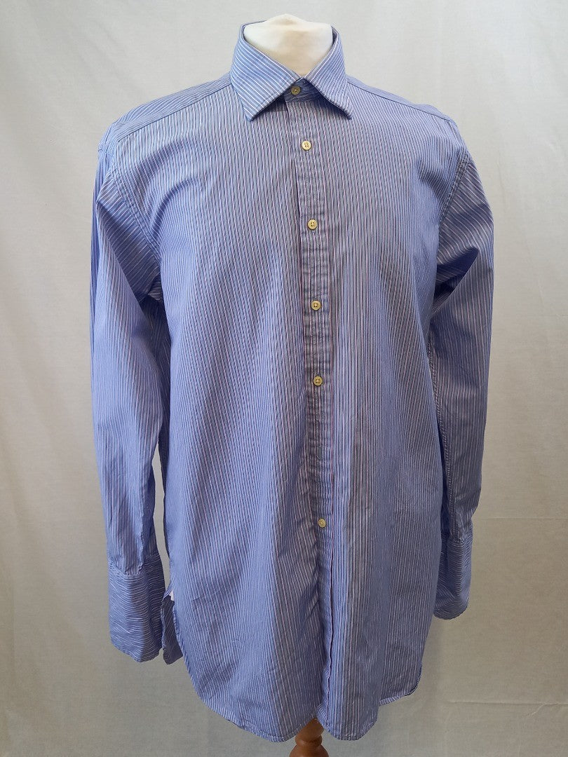 Thomas Pink Jermyn St - Gents Vintage Striped Shirt Sea Island Quality Chest 48"