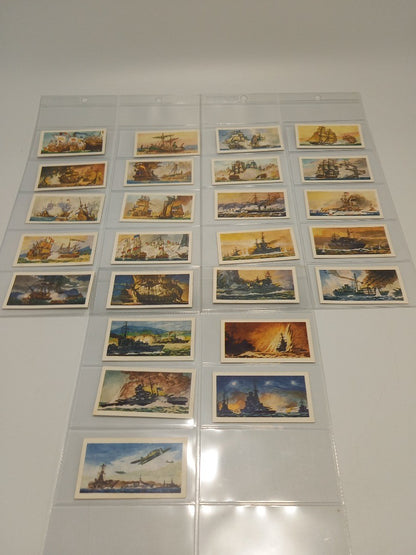 Mills Filtertips Vintage 'Naval Battles' Cigarette Cards Full Set of 25 1959