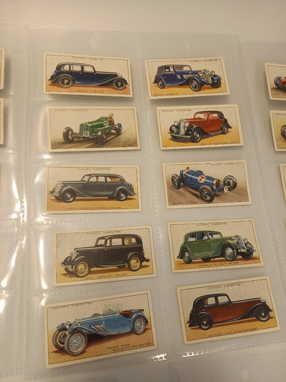 John Player & Sons 'Motor Cars' 1936 Complete Set of 50 Cigarette Cards