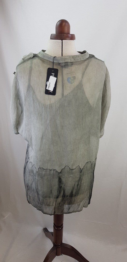 Picadilly Green Top/Blouse with Buttons & Under vest BNWT Size 12