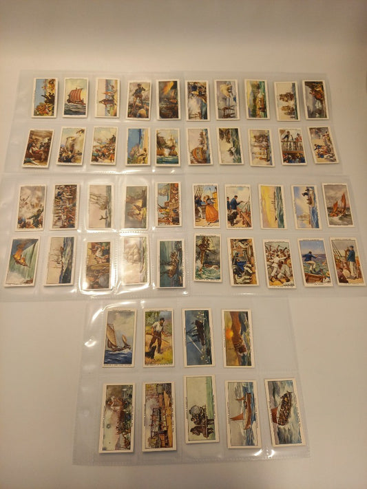 Ogden's Cigarettes 'Sea Adventure' Complete Set of 50 Cigarette Cards - 1939
