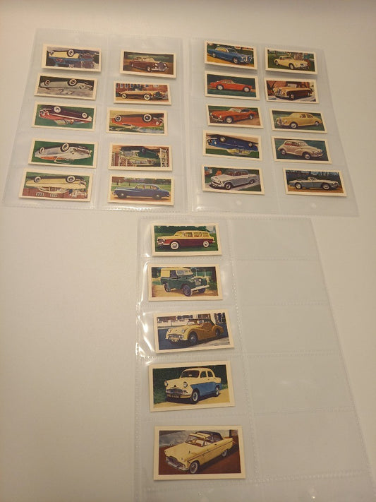 CBT Kane Products 'Modern Motor Cars' Complete Set of 25 Cards - 1959
