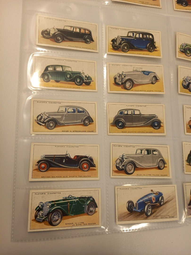 John Player & Sons 'Motor Cars' 1936 Complete Set of 50 Cigarette Cards