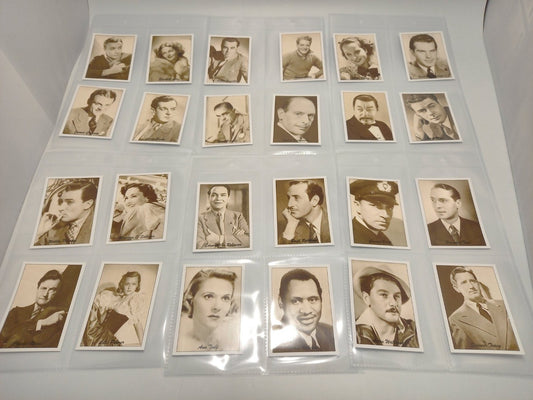 JF Sporting Collectibles Leicester Film Stars of the World 1930s Set of 24 Cards