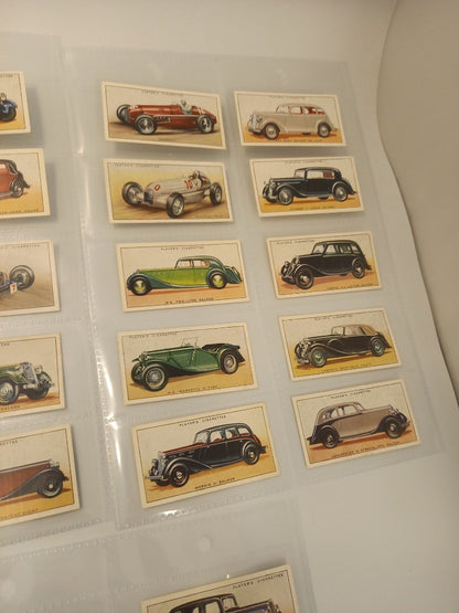 John Player & Sons 'Motor Cars' 1936 Complete Set of 50 Cigarette Cards