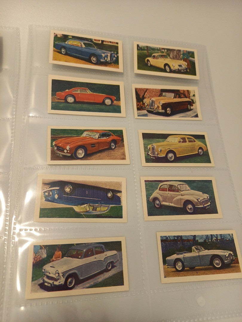 CBT Kane Products 'Modern Motor Cars' Complete Set of 25 Cards - 1959