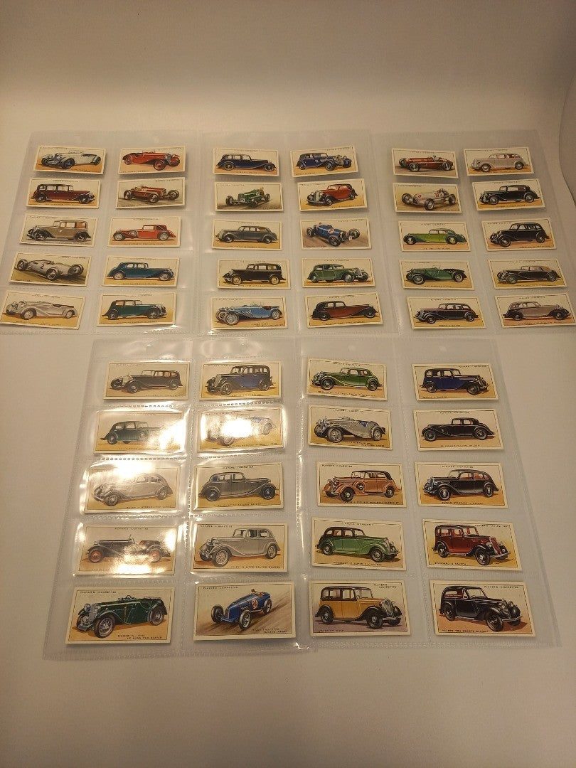 John Player & Sons 'Motor Cars' 1936 Complete Set of 50 Cigarette Cards