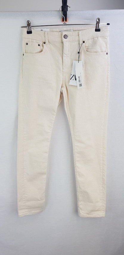Zara Beige Jeans - Mid Waist Skinny/Slim Fit - Size 12 BNWT