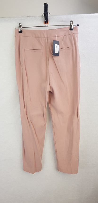 Hallhuber Pleated Front Dusky Pink Trousers Size 10 BNWT