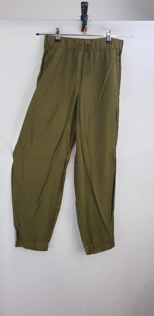 Oska Olive Green Ladies Drawstring Trousers Size 0 (26" Waist) VGC