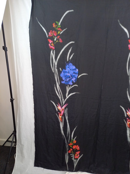 Furla Fabric Remnant Floral Pattern Black