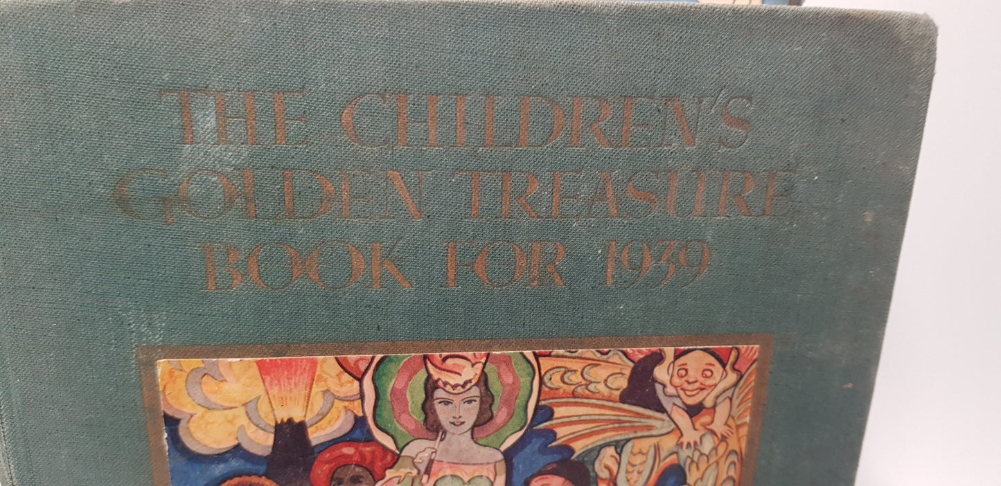 The Children's Golden Treasure Book for 1939 by Odhams Press Ltd GC