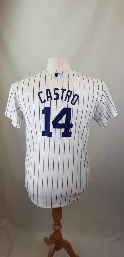 Majestic New York Yankees Jersey in Blue & White Size XL VGC