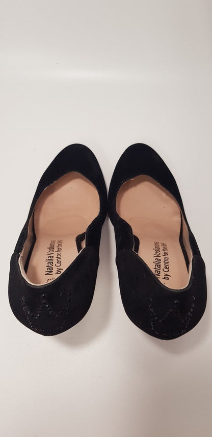 Natalia Vodiana Black Velvet Feel High Heels Size 6/39