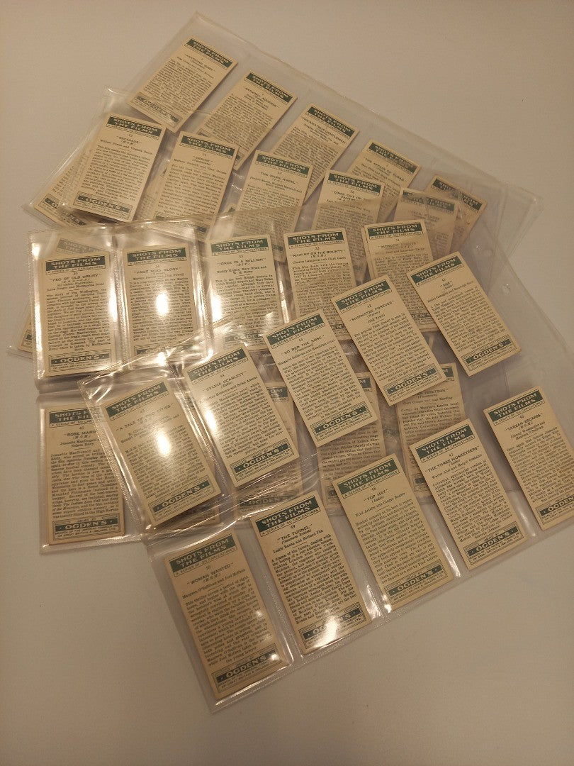 Ogden's Cigarettes Shots From the Films Complete Set of 50 Cigarette Cards 1936