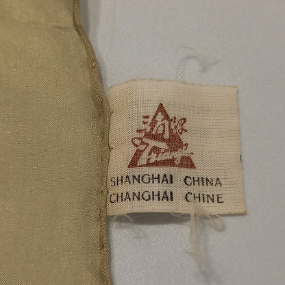 Shanghai China Silk-Hand Printed & Hand Rolled Scarf / 30" Square VTG - Vintage