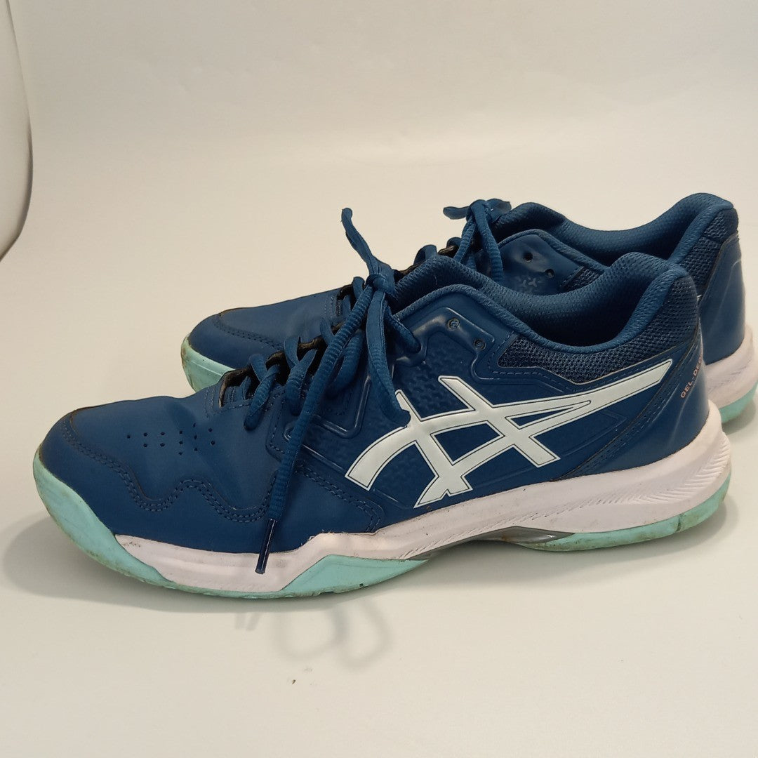 Asics Gel-Dedicate 7 Light Indigo/White Trainers Womans Size 6 Uk.- Used