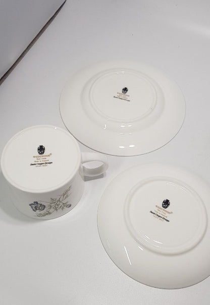 Wedgwood. Susie Cooper Design "Glen Mist" Straight Edge Tea Trio VGC