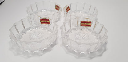 Echt Bleikristall Lead Crystal Bowls 11cm (Small) x4 Excellent Condition.