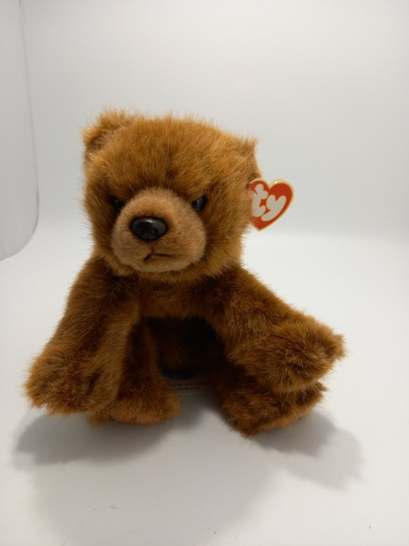 TY Forest Teddy Bear, Vintage 1997 Plush Brown Soft Toy