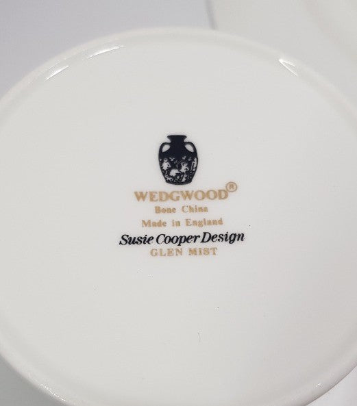 Wedgwood. Susie Cooper Design "Glen Mist" Straight Edge Tea Trio VGC