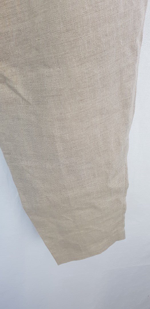 Autograph Natural/Beige Pure Linen Trousers Size 16  BNWT