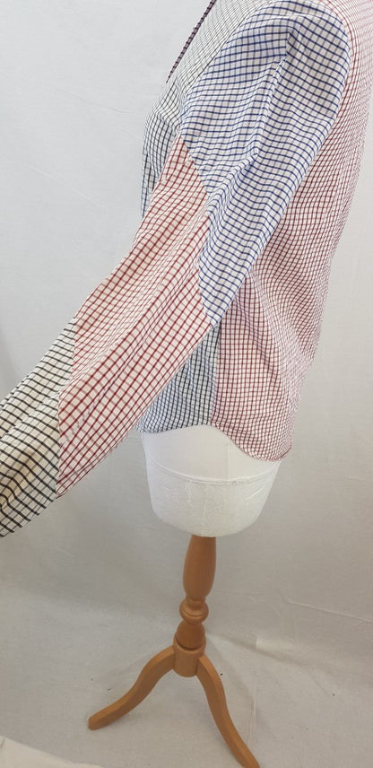 Silvia Tcherassi Red, Blue & Black Check Blouse  Size XS VGC